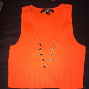 Orange 5 Button Crop